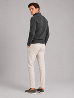 Men's half zip sweater – Dark Gray back view – Edward & Lawsen