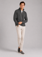 Men's half zip sweater – Dark Gray full view – Edward & Lawsen