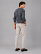 Men's V-neck sweater – Dark Gray back view – Edward & Lawsen
