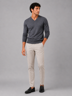 Men's V-neck sweater – Dark Gray full view – Edward & Lawsen