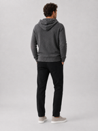 Men's wool hoodie sweater – Dark Gray back view – Edward & Lawsen