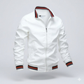 Men's lightweight summer jacket – White front view – Edward Lawson