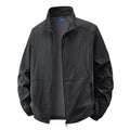 Men's lightweight multi-pocket zip jacket – black – Edward Lawson