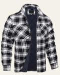 Men's checked shirt jacket – black – Edward Lawson
