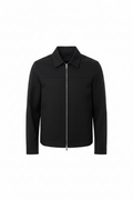 Men's zip-front Harrington jacket – black – Edward Lawson