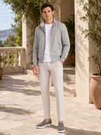 Men's bomber jacket – Gray lifestyle view – Edward & Lawsen