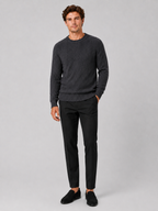 Men's crewneck sweater – Gray full view – Edward & Lawsen