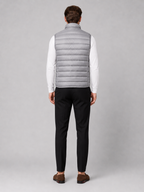Men's ultralight puffer vest – Gray back view – Edward & Lawsen