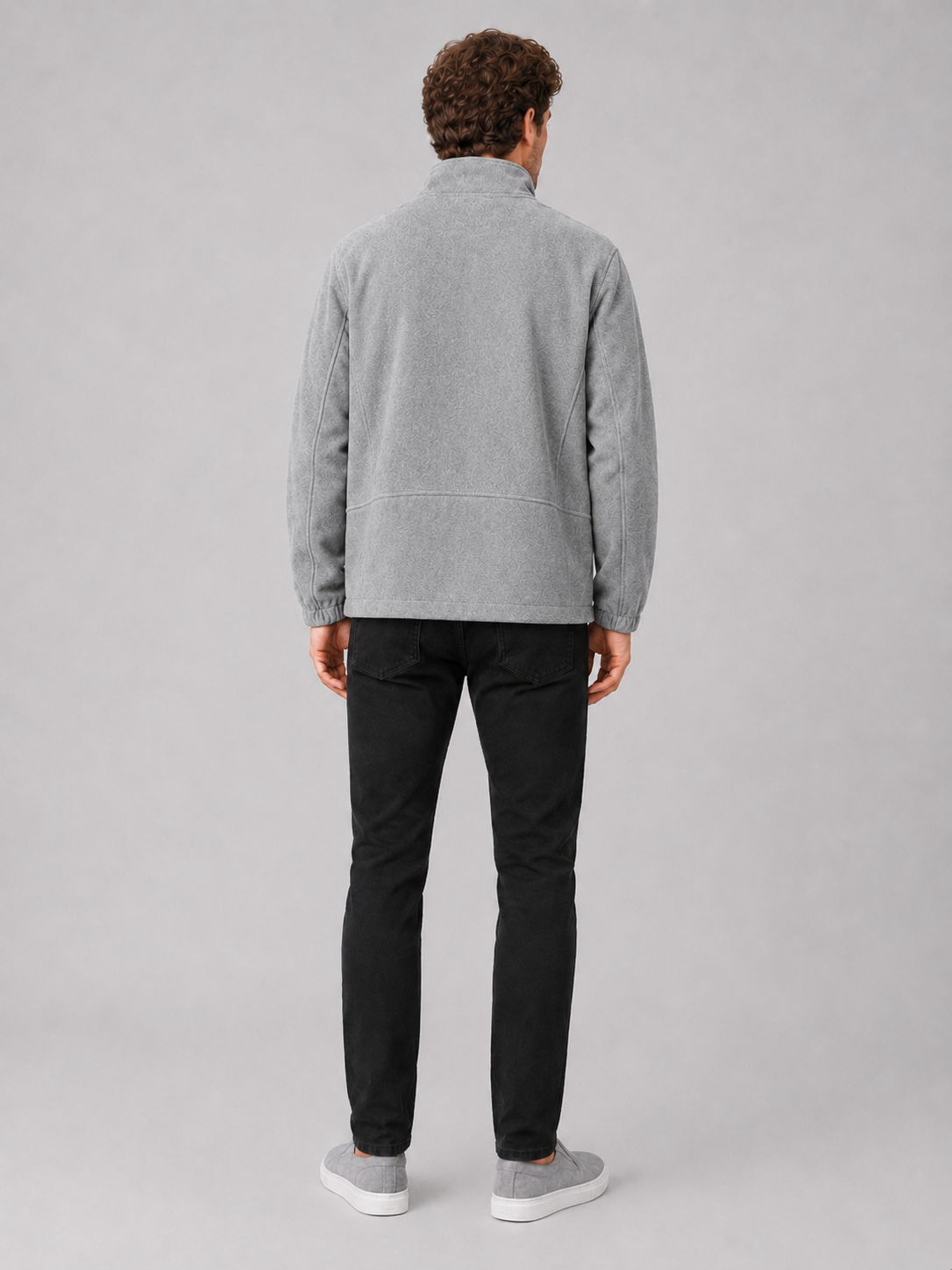 Men's workwear jacket – Gray back view – Edward & Lawsen