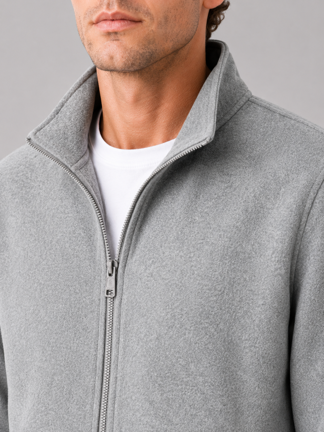 Men's workwear jacket – Gray detail view – Edward & Lawsen