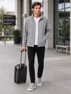 Men's workwear jacket – Gray lifestyle view – Edward & Lawsen
