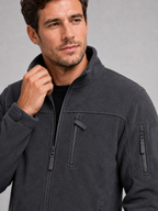 Men's fleece jacket – Gray detail view – Edward & Lawsen