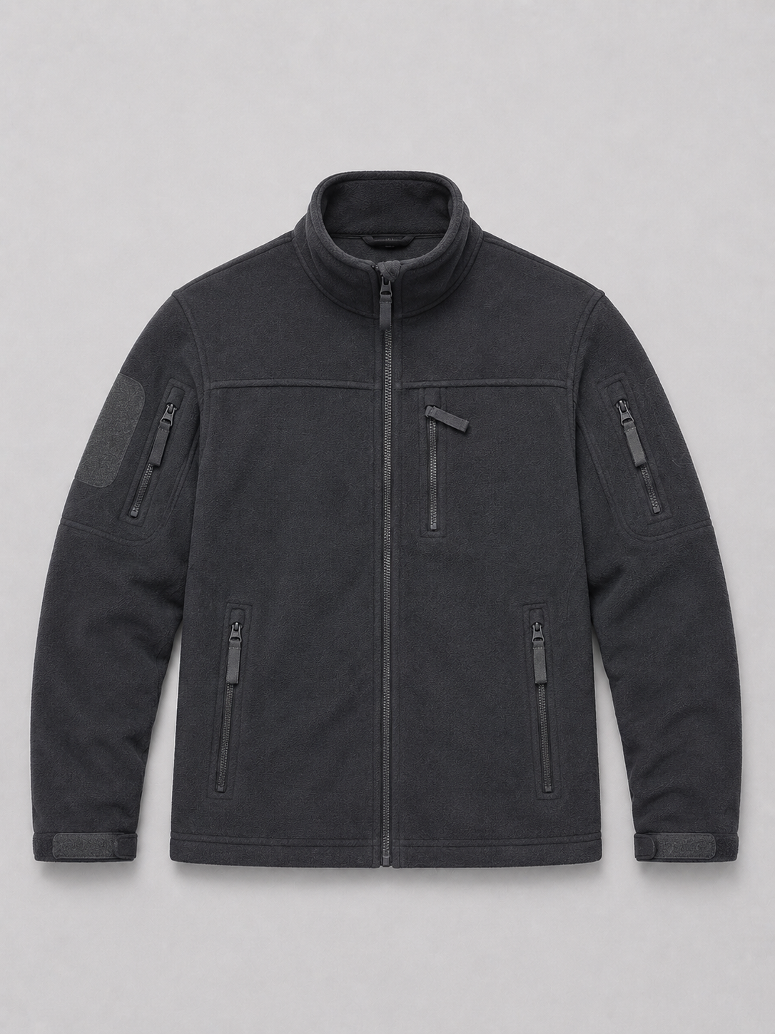 Men's fleece jacket – Gray product view – Edward & Lawsen