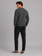 Men's heavyweight crewneck sweater – Gray back view – Edward & Lawsen