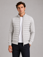 Men's down fall jacket – Gray front view – Edward & Lawsen
