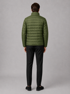 Men's puffer jacket – Green back view – Edward & Lawsen