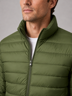 Men's puffer jacket – Green detail view – Edward & Lawsen