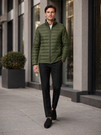Men's puffer jacket – Green lifestyle view – Edward & Lawsen