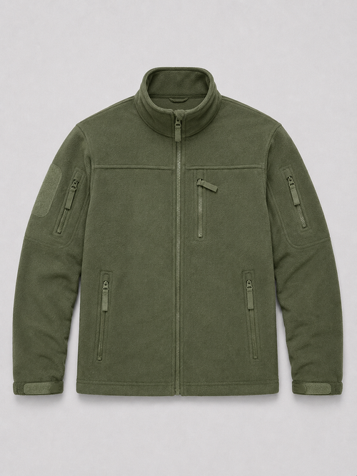 Men's fleece jacket – Green product view – Edward & Lawsen