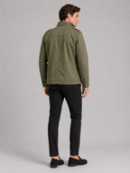 Men's military cargo jacket – Green back view – Edward & Lawsen