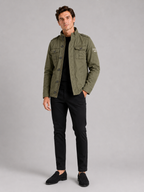 Men's military cargo jacket – Green full view – Edward & Lawsen