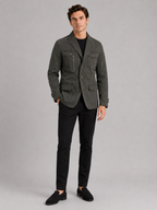 Men's military windbreaker jacket – Green full view – Edward & Lawsen