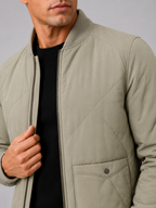 Men's baseball jacket – Green detail view – Edward & Lawsen