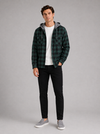 Men's plaid flannel jacket – Green full view – Edward & Lawsen