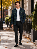Men's quilted jacket – Green lifestyle view – Edward & Lawsen