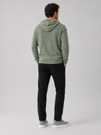 Men's wool hoodie sweater – Green back view – Edward & Lawsen