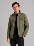Men's military cargo jacket – Green front view – Edward & Lawsen