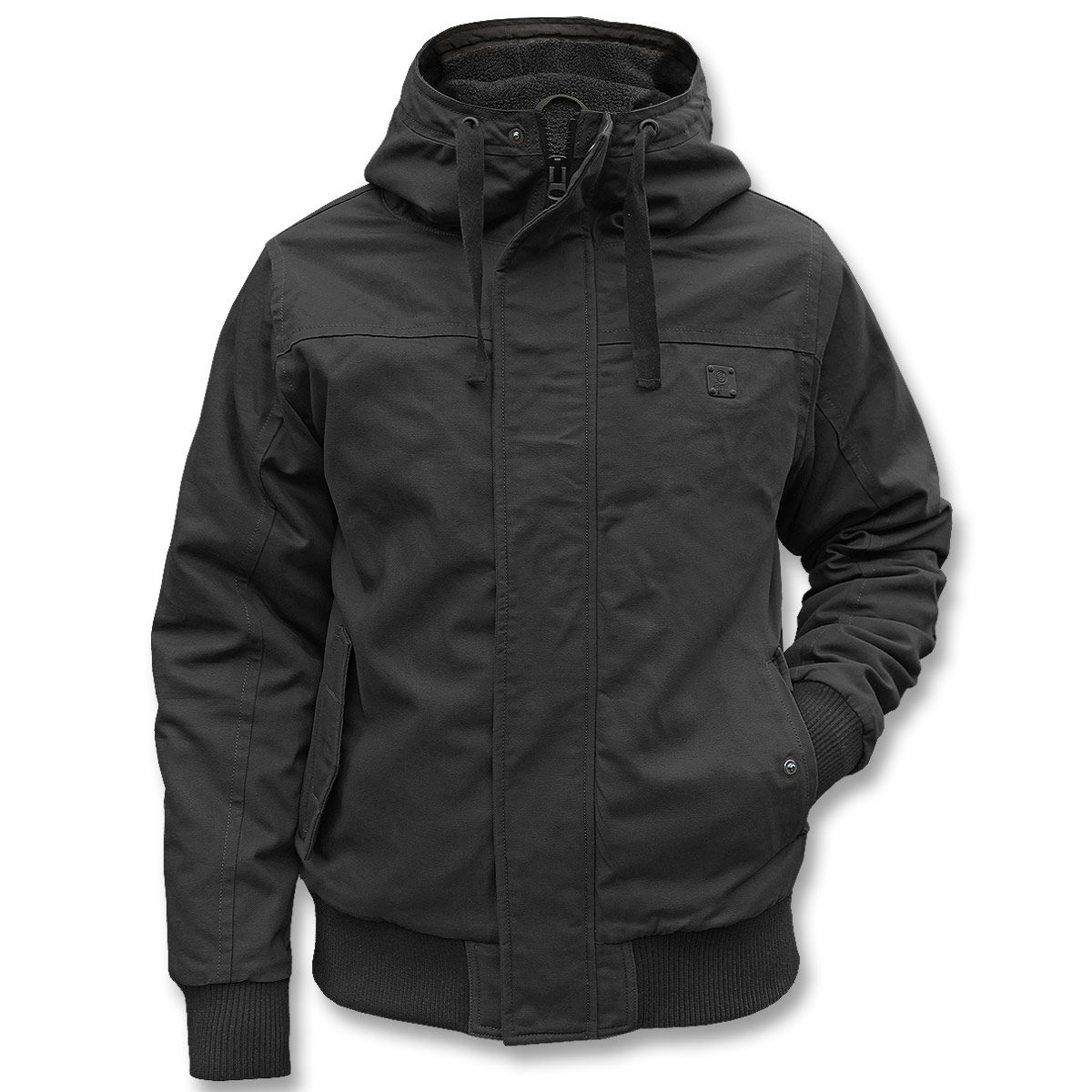 Men's hooded lined jacket – black – Edward Lawson