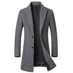 Men's tweed-blend formal coat – dark grey – Edward Lawson