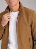 Men's bomber jacket – Khaki detail view – Edward & Lawsen