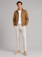 Men's bomber jacket – Khaki full view – Edward & Lawsen