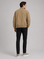 Men's loose fit bomber jacket – Khaki back view – Edward & Lawsen