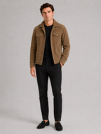 Men's corduroy jacket – Khaki full view – Edward & Lawsen