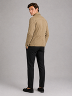 Men's military windbreaker jacket – Khaki back view – Edward & Lawsen