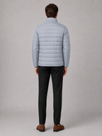 Men's puffer jacket – Light Gray back view – Edward & Lawsen