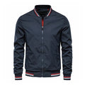 Men's ribbed-trim bomber jacket – black – Edward Lawson
