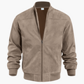 Men's soft suede bomber jacket – Light Brown – Edward Lawson
