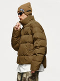 Men's cropped puffer bomber jacket – beige – Edward Lawson