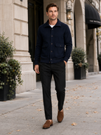 Men's chore jacket – Navy lifestyle view – Edward & Lawsen