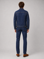 Men's denim jacket – Navy back view – Edward & Lawsen