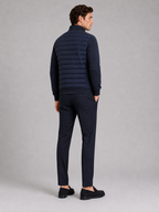 Men's down fall jacket – Navy back view – Edward & Lawsen