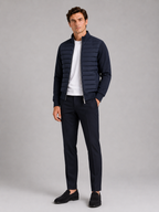 Men's down fall jacket – Navy full view – Edward & Lawsen