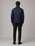 Men's puffer jacket – Navy back view – Edward & Lawsen