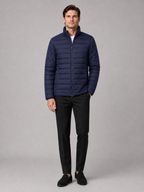 Men's puffer jacket – Navy full view – Edward & Lawsen