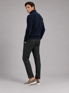 Men's half zip sweater – Navy back view – Edward & Lawsen