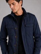 Men's military cargo jacket – Navy detail view – Edward & Lawsen